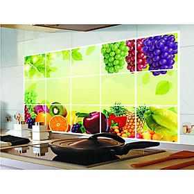 Combo 2 Decal Dán tường Dán bếp - Hoa Quả
