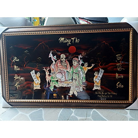 Mua Tranh sơn mài mừng thọ Ông cao cấp size 55x100 cm treo tường  trang trí nhà cửa  văn phòng  quà tặng mừng thọ  tặng dịp Lễ  Tết đầy ý nghĩa