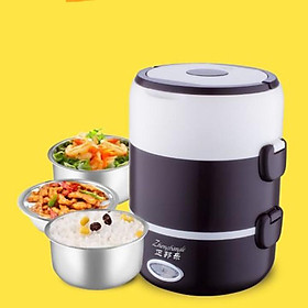 Cặp Lồng Cắm Điện 3 Tầng ruột inox Cao Cấp Giữ Nóng Thức Ăn Liên Tục ( Siêu tiện Ích)