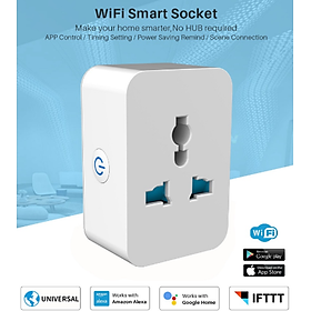 Ổ cắm thông minh wifi smartlife 15A- có đo điện năng tiêu thụ