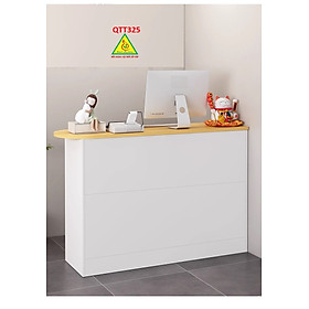 Quầy lễ tân công ty, quầy thu ngân, bàn dịch vụ thương mại đơn giản và hiện đại QTT325 - Nội thất lắp ráp Viễn đông Adv