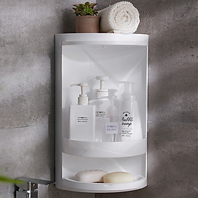 Kệ xoay góc tường nhà tắm 2 tầng