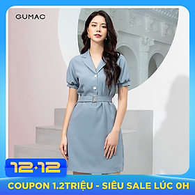 Đầm nữ GUMAC DA9241 Thiết kế cổ vest phong cách hiện đại