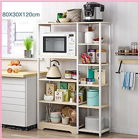 Mua RE0499 Kệ để đồ nhà bếp gỗ khung sắt 9 ngăn - Tủ kệ bếp - Kệ bếp đa năng - Kệ bếp