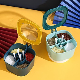 Mua Hộp Đựng Gia Vị 4 Ngăn Kèm Nắp Nhựa Kèm Muỗng-Dễ Dàng Sử Dụng  Bảo Quản Dễ Dàng-Màu Ngẫu Nhiên