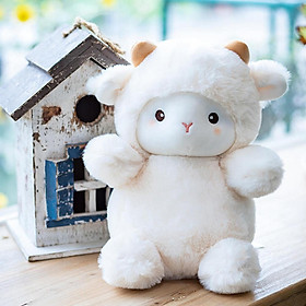 Gấu Bông Con Cừu Trắng Tuyệt Đẹp Mềm Mịn Siêu Dễ Thương (25cm) Hàng Xịn Loại 1 Cao Cấp, An Toàn Cho Trẻ Nhỏ