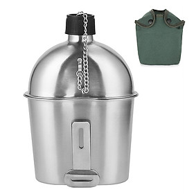 Bộ ly đựng nước bằng thép không gỉ 2 ly gồm 600ml và 1000ml có túi