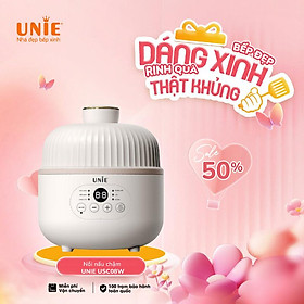 Nồi nấu chậm Unie USC08W, Chất liệu cao cấp thiết kế nhỏ gọn, 6 chức năng nấu đa dạng, chế độ tự ngắt khi cạn nước - hàng chính hãng