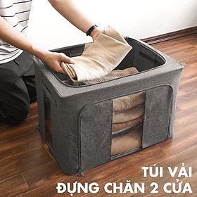 Thùng đựng đồ Thụy Điển khung inox bảo quản lưu trữ đựng quần áo chăn màn tiện lợi size max