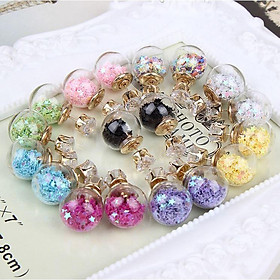 Bông tai thủy tinh cao cấp zircon i08
