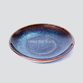 Mua Đĩa Lót Cốc Men Xanh Hoả Biến Đường Kính 12cm - Đĩa Gốm Cao Cấp Bát Tràng