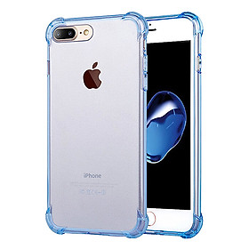 Ốp Lưng Dẻo Chống Sốc Phát Sáng iPhone 7 Plus / 8 Plus Fashion Case (Xanh Trong Suốt) - Hàng Chính Hãng