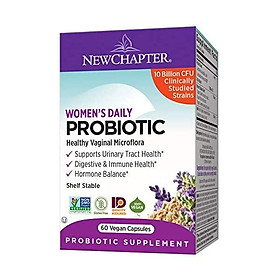 New Chapter Probiotic All-Flora, 60ct (2 Month Supply) for Advanced Immune Support with Prebiotics + Postbiotics for Women and Men + Saccharomyces Boulardii + 100% Vegan + Non-GMO + Shelf Stable
