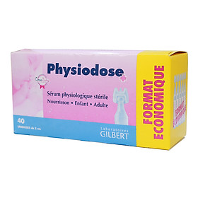 Nước muối Physiodose Classic Hộp 40 ống - An toàn cho trẻ sơ sinh