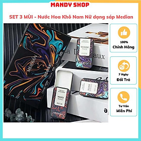 SET 3 MÙI - Nước Hoa Khô Nam Nữ dạng sáp Median unisex ngọt nhẹ thơm lâu