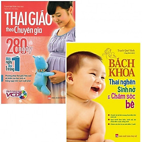 Hình ảnh sách Combo Bách Khoa Thai Nghén Mẹ Bầu: Thai Giáo Theo Chuyên Gia - 280 Ngày - Mỗi Ngày Đọc Một Trang + Bách Khoa Thai Nghén - Sinh Nở Và Chăm Sóc Em Bé