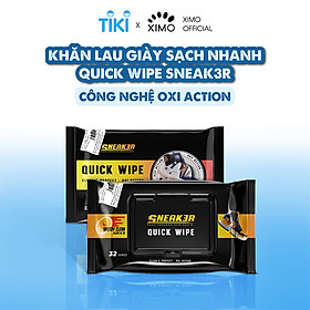 Khăn lau sạch giày nhanh siêu tốc SNEAK3R WIPES gói 12c