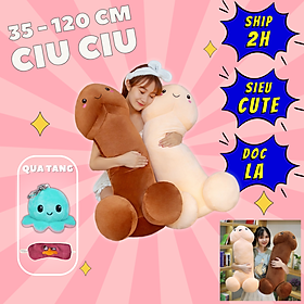 Gấu Bông Kiu Con Ciu Dài Siêu To Khổng Lồ, Gối Ôm Con Cu Hàng Vải Miniso Chất Mịn Cao Cấp, Gấu Bông- Qùa Tặng