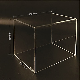 Hộp mica không nắp Enter TB109 200x150x150mm mica dày 3mm, Khay chia ngăn kéo hộc tủ, Khay nhựa đựng đồ dùng