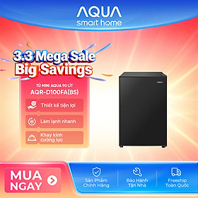 [DAILY] Tủ lạnh Aqua 90 lít AQR-D100FA(BS) - Freeship toàn quốc - Hàng chính hãng