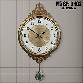 Đồng hồ treo tường tân cổ điển Châu Âu,  Đồng hồ quả lắc kích thước lớn, đồng hồ nhập khẩu cao cấp, Mã DH02