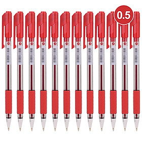 Bút bi dầu Deli - 0.5mm/0.7mm/1.0mm nắp đậy - mực Xanh/Đen/Đỏ- 12 cây/hộp - EQ01530/EQ01630/EQ01730
