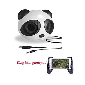 Mua  Tặng kèm gamepad  Loa máy tính - Loa vi tính mini nghe nhạc ngộ nghĩnh đáng yêu hình đầu gấu trúc để bàn cao cấp âm thanh chuẩn stereo