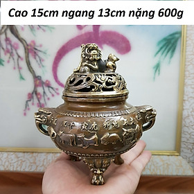 Mua Lư xông trầm 12 con giáp bằng đồng MS210