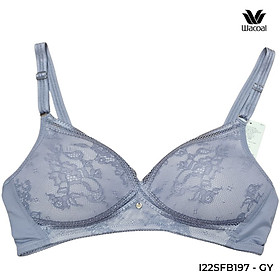 Áo lót Wacoal không gọng, form thoải mái, cup 3/4, ren, dây liền I22SFB197