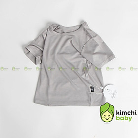 Áo Thun Bé Gái, Bé Trai K.WOO Vải Thun Lạnh Xuất Hàn, Áo Thun Trẻ Em Cộc Tay Mặc Hè Minky Mom MKMA2106