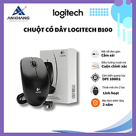Chuột có dây LOGITECH B100 - Hàng chính hãng
