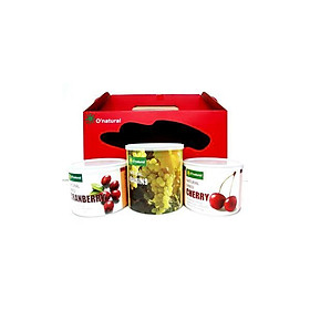 Hộp quà hoa quả sấy tự nhiên O'natural G (3 lọ)