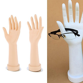 1 Pair Hand Mannequin Arm Display Base Gloves Jewelry Model Right and Left Lifelike
