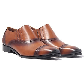 Giày Tây Lười Nam Công Sở Banuli Da Bê Italian Brogue Loafers H1SO2 (Da Veg Itali Mềm Dẻo, Đế Siêu nhẹ, Bảo Hành Trọn Đời)