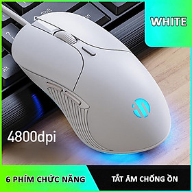 Chuột máy tính có dây TEKKIN INPHIC B8 cute silent không tiếng ồn 8800 DPI  - hàng nhập khẩu