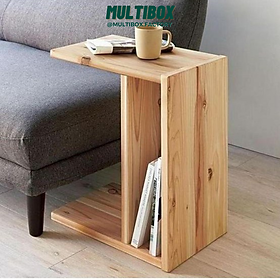 Mua Bàn Trà Chữ C Đặt Cạnh Sofa Gỗ Thông Tự Nhiên Multibox Phong Cách Tối Giản 36x44x25cm