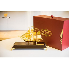 Mô hìnnh thuyền mạ vàng MT Gold Art(305 x 118x 225 mm) M03- Hàng chính hãng, quà tặng dành cho sếp, khách hàng, đối tác