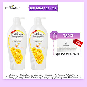Combo 2 Dầu gội nước hoa Enchanteur Sensation/Charming dưỡng tóc siêu mượt 650gr/Chai