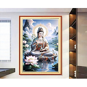 Mua Tranh thêu chữ thập Phật quan âm VS8149  kích thước 60*90 cm