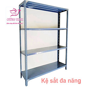 Mua Kệ sắt trưng bày 4 Tầng | Cao 1m5 x Dài x 1m2 x Rộng 30cm  Kệ V lỗ đa năng rất tiện ích