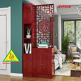Tủ kệ trang trí kiêm vách ngăn phòng khách , nhà bếp 2VTK16 - Nội thất lắp ráp Viendong Adv