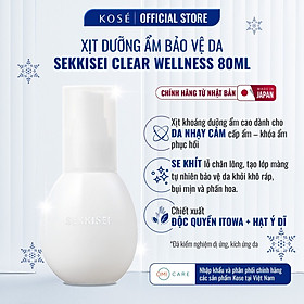 Xịt Dưỡng Ẩm Sekkisei Dịu Nhẹ, Cấp Ẩm Tức Thì Bảo Vệ Da Clear Wellness Kose Nhật Bản 80ml