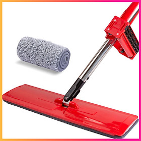 Mua Cây lau nhà tự vắt thông minh chổi lau nhà 360 độ  kèm 2 miếng lau Kitimop-RED  vắt kiệt nước dễ dàng  cầm nhẹ tay  chổi lau nhà thông minh