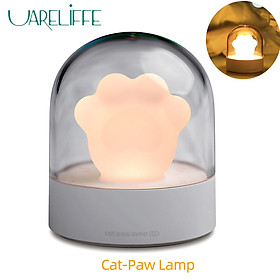 Uareliffe Night Light Cat Claw Shape Design Touch Musical LED Ambient Lights Three Speeds Brightness Adjustable Mini Portable Decorative Bedside Lamp For Girls Gift