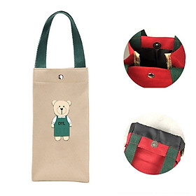 Túi đựng bình nước ly giữ nhiệt chống nước vải canvas vải bố