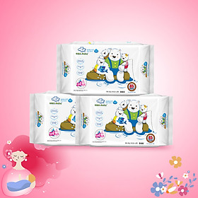 Combo 3 gói Khăn ướt làm sạch tinh khiết dành cho bé Oma&Baby với công thức Chlorhexidine Digluconate kháng khuẩn an toàn, dịu nhẹ trong khăn ( 3 gói 85 tờ ) - Combo 3 packages of Oma&Baby premium baby wet wipes ( 85 sheets per package)