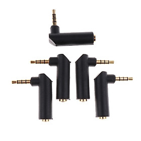 5PCS 90Degree Right Angle 3.5mm Male To 3.5mm Female Extension Adapter