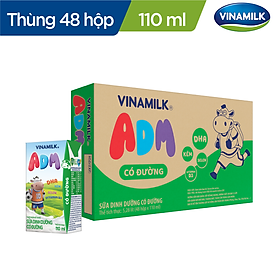 Hình ảnh Thùng 48 Hộp Sữa dinh dưỡng Có đường Vinamilk ADM (110ml)