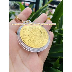 Tết lì xì 2023 Móc khóa Đồng Xu Hình Thần Tài Kèm Túi hồng bao May Mắn Quà Tặng Phong Thủy LGLSC000061