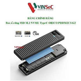 Box NVME Orico PDDM2C3-G2 hỗ trợ m2 NVME PCIe Gen3x4 / Gen4x4 Type C tốc độ 10Gbps – Hàng Chính Hãng